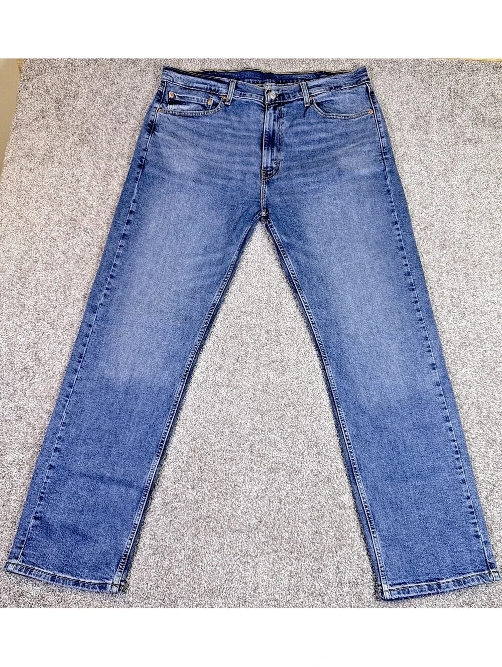 Levi's 505 Jeans Mens 38x32 Blue Denim  Regular Fit Stretch Classic Straight Leg
